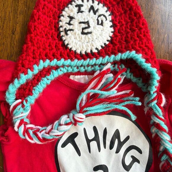 Dr Seuss Thing 1 Thing 2 Costume 12-18 mo - Picture 3 of 8
